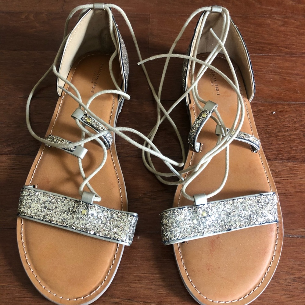 American Eagle - Gold Gladiator Sandals